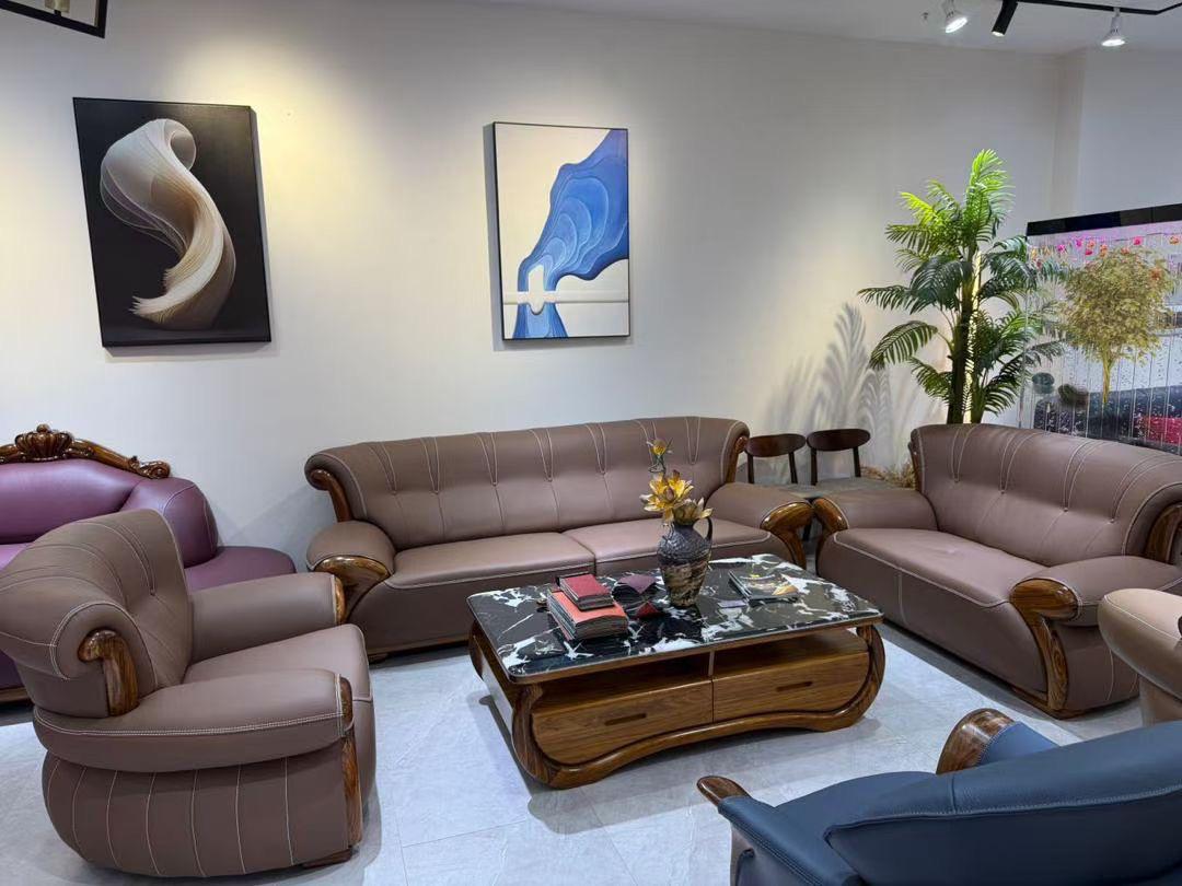 Luxury Leather Sofa Set